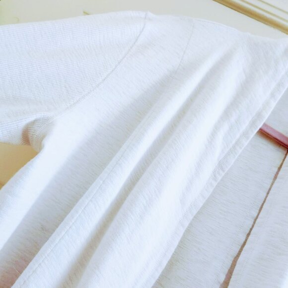 Splendid White Open Cardigan Sz Medium Cotton Polyester Elastane Blend Pockets - Picture 5 of 10